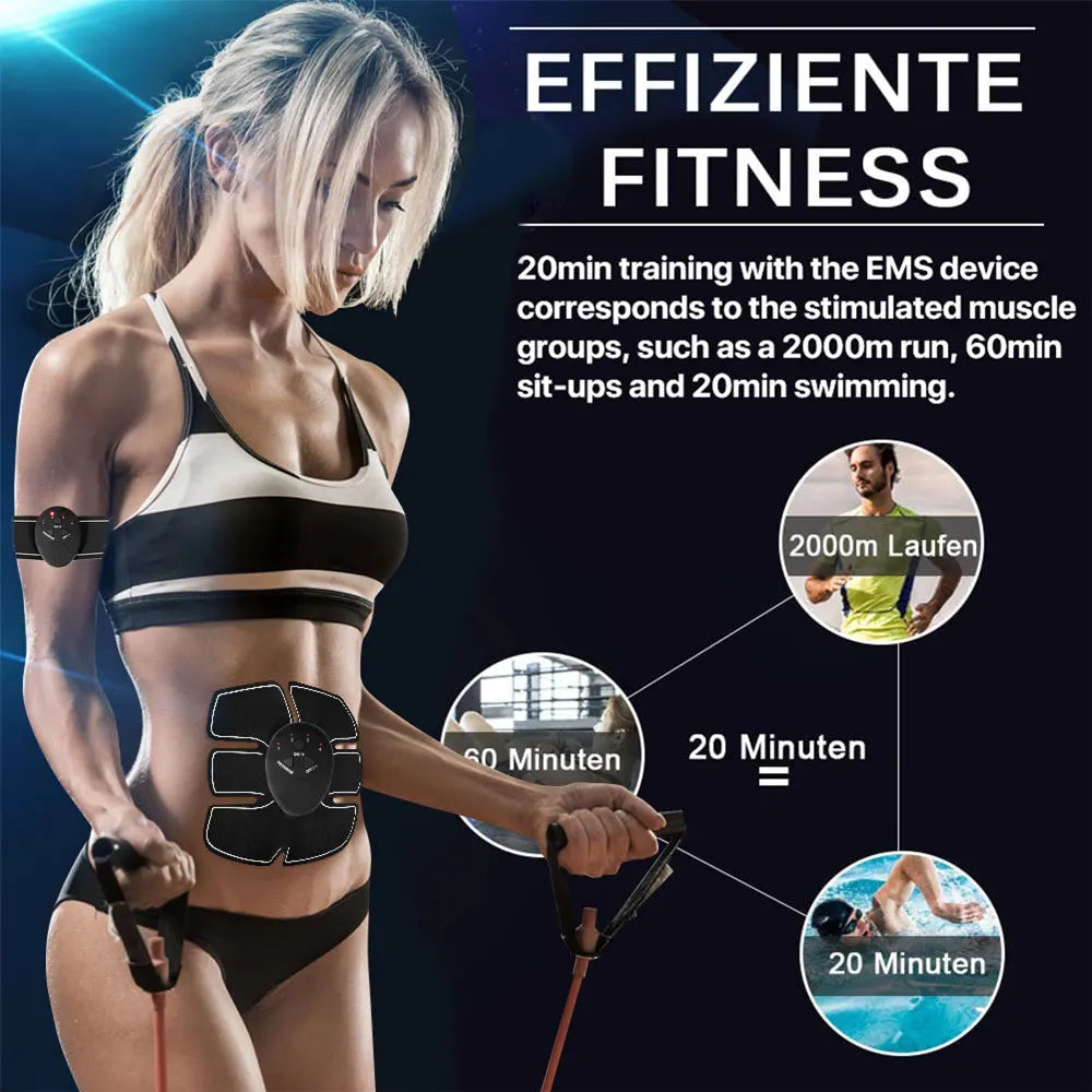 Muscle Stimulator Hips Arms Abdomen Muscle Trainer Abs EMS Wireless Smart Abdominal Muscle Toner Home Slimming Fitness Machine