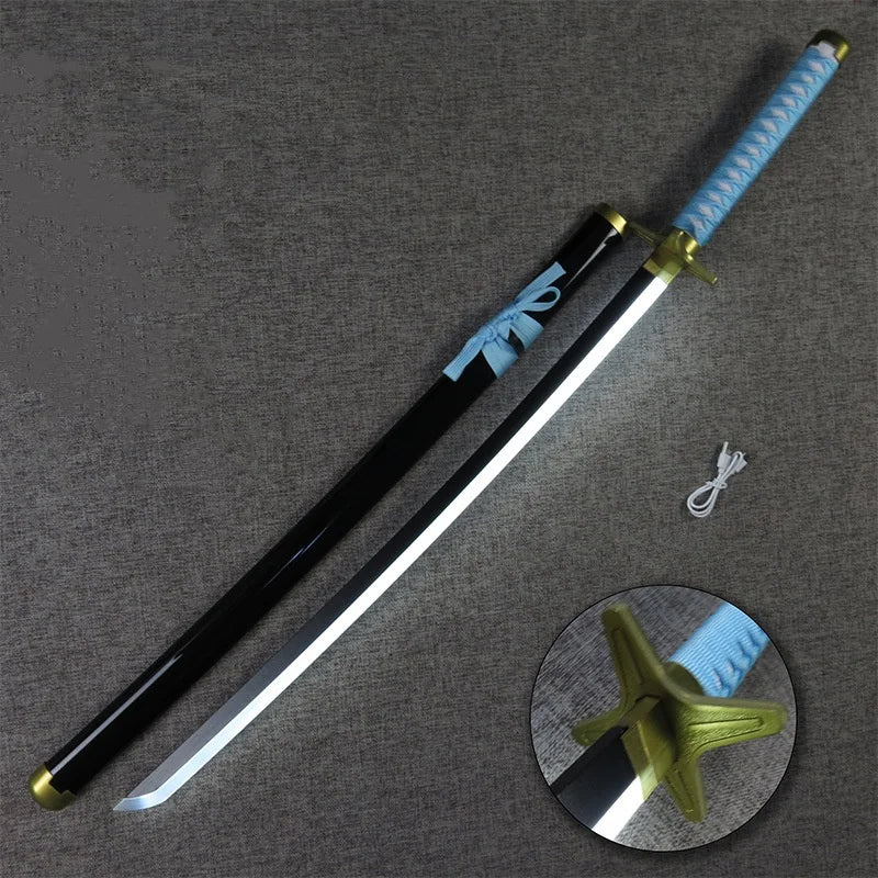 Luminous Bleach Katana Led Light Sword Anime Ichigo Cosplay Prop Ninja Knife Real Japanese Katana Original Samurai Sabre Toy