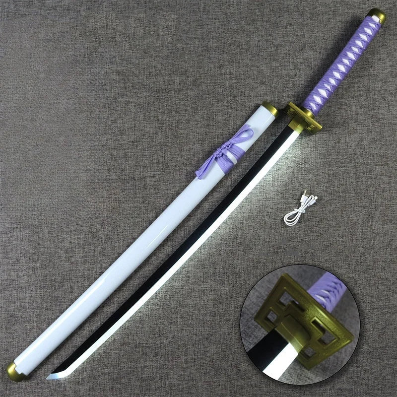 Luminous Bleach Katana Led Light Sword Anime Ichigo Cosplay Prop Ninja Knife Real Japanese Katana Original Samurai Sabre Toy