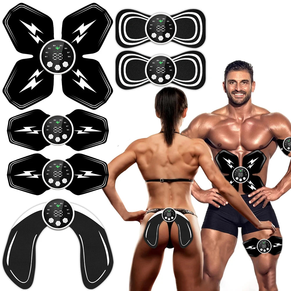Intelligent EMS Abdominal and Hip Health Device Abdominal Trainer Home Sports Lazy Fitness Equipment USB Charging Version