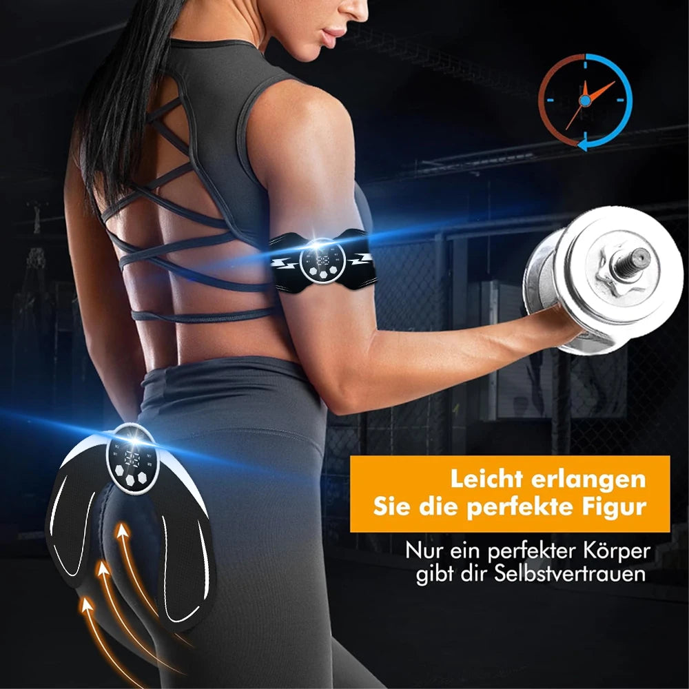 Intelligent EMS Abdominal and Hip Health Device Abdominal Trainer Home Sports Lazy Fitness Equipment USB Charging Version