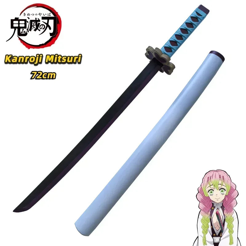 Demon Slayer Katana Original Assembled Anime Sword Cosplay Props Orange Rengoku Kyoujurou Kochou Kanae Swords 72cm