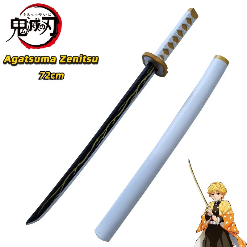 Demon Slayer Katana Original Assembled Anime Sword Cosplay Props Orange Rengoku Kyoujurou Kochou Kanae Swords 72cm