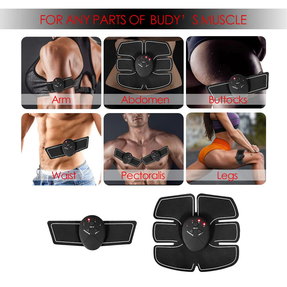 Muscle Stimulator Hips Arms Abdomen Muscle Trainer Abs EMS Wireless Smart Abdominal Muscle Toner Home Slimming Fitness Machine