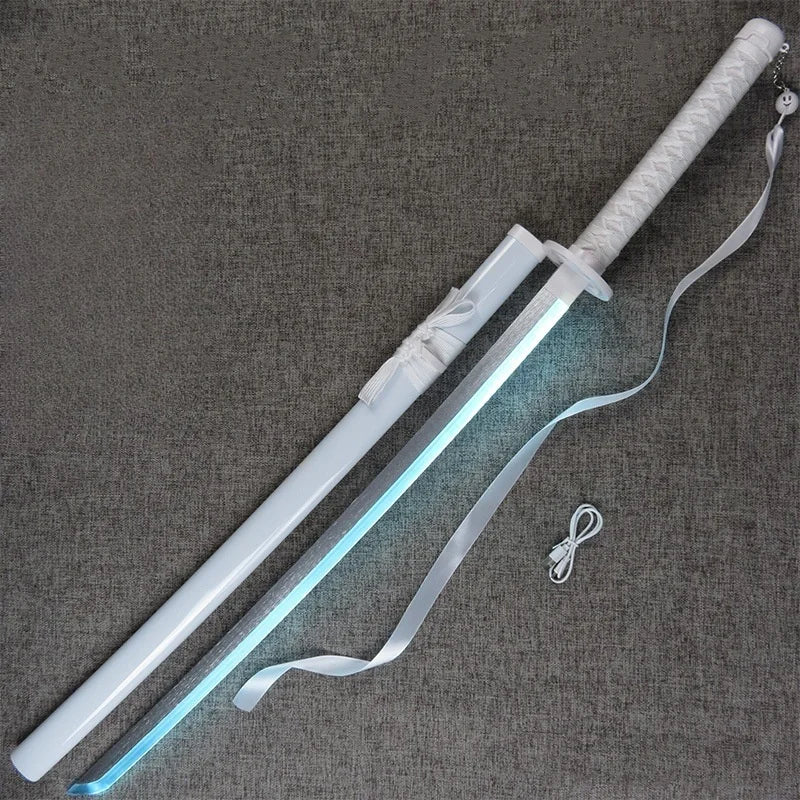 Luminous Bleach Katana Led Light Sword Anime Ichigo Cosplay Prop Ninja Knife Real Japanese Katana Original Samurai Sabre Toy