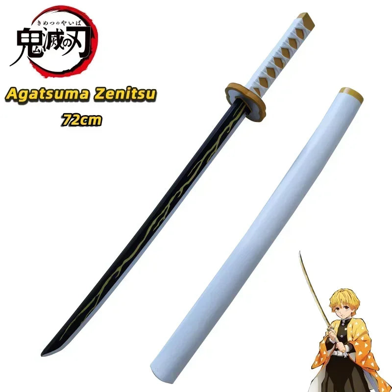 Demon Slayer Katana Original Assembled Anime Sword Cosplay Props Orange Rengoku Kyoujurou Kochou Kanae Swords 72cm