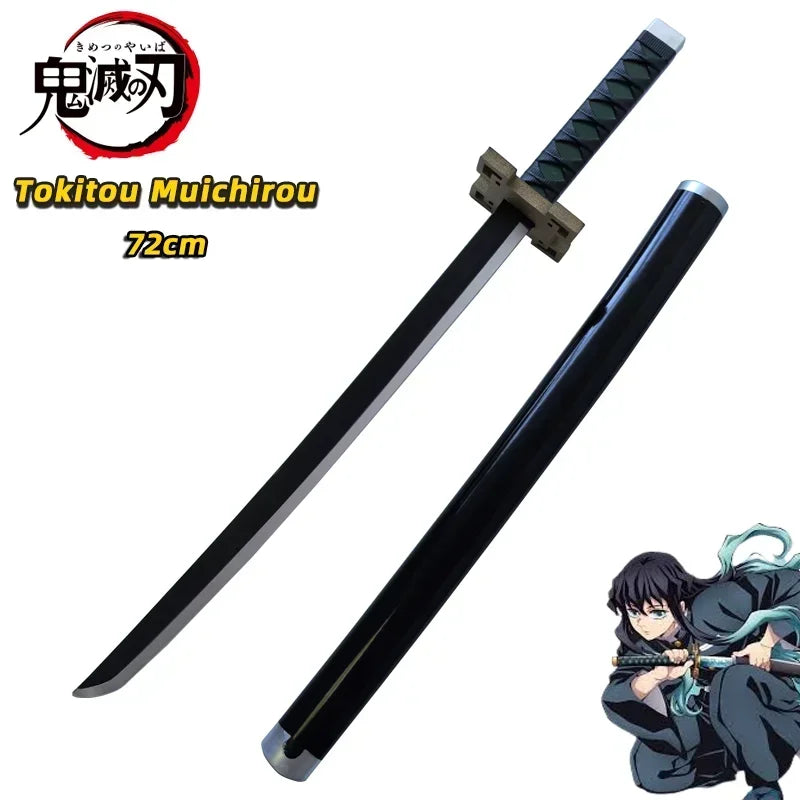 Demon Slayer Katana Original Assembled Anime Sword Cosplay Props Orange Rengoku Kyoujurou Kochou Kanae Swords 72cm
