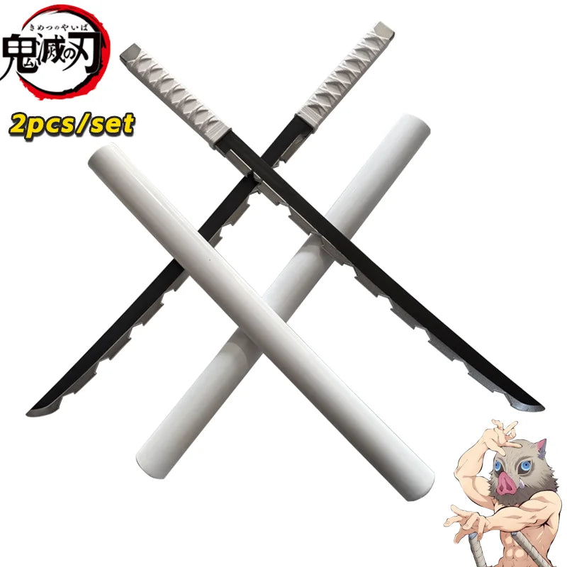 Demon Slayer Katana Original Assembled Anime Sword Cosplay Props Orange Rengoku Kyoujurou Kochou Kanae Swords 72cm