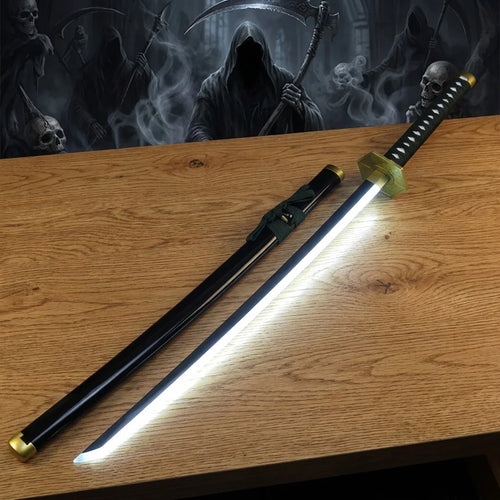 39inch Light Aizen Sousuke Katana Luminous Bleach Knife Anime Real Size Japanese Samurai Sabre Cosplay Prop Home Decor Toy Gifts