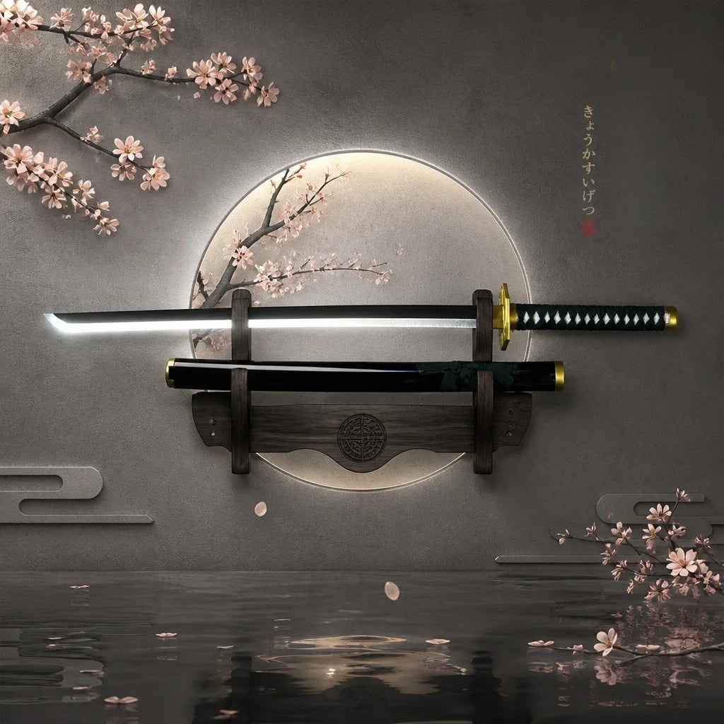39inch Light Aizen Sousuke Katana Luminous Bleach Knife Anime Real Size Japanese Samurai Sabre Cosplay Prop Home Decor Toy Gifts