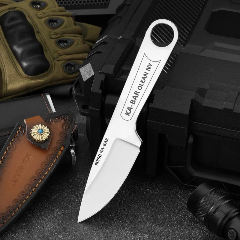 Retro KaBar Fixed Blade Knife with Sheath