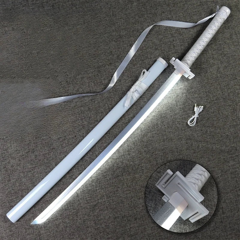 Luminous Bleach Katana Led Light Sword Anime Ichigo Cosplay Prop Ninja Knife Real Japanese Katana Original Samurai Sabre Toy