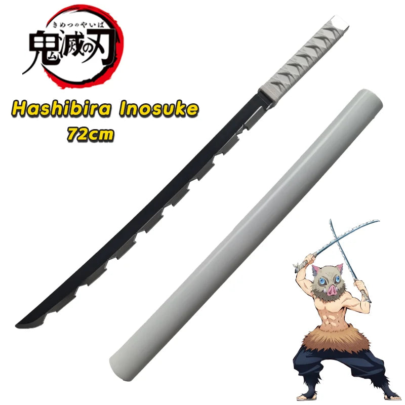 Demon Slayer Katana Original Assembled Anime Sword Cosplay Props Orange Rengoku Kyoujurou Kochou Kanae Swords 72cm
