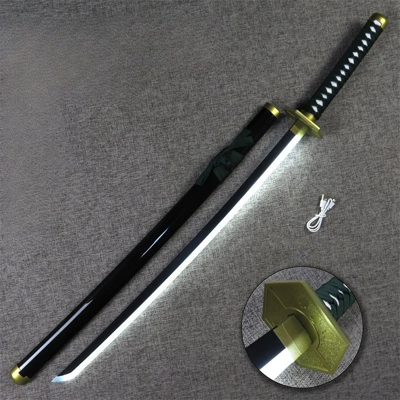 Luminous Bleach Katana Led Light Sword Anime Ichigo Cosplay Prop Ninja Knife Real Japanese Katana Original Samurai Sabre Toy