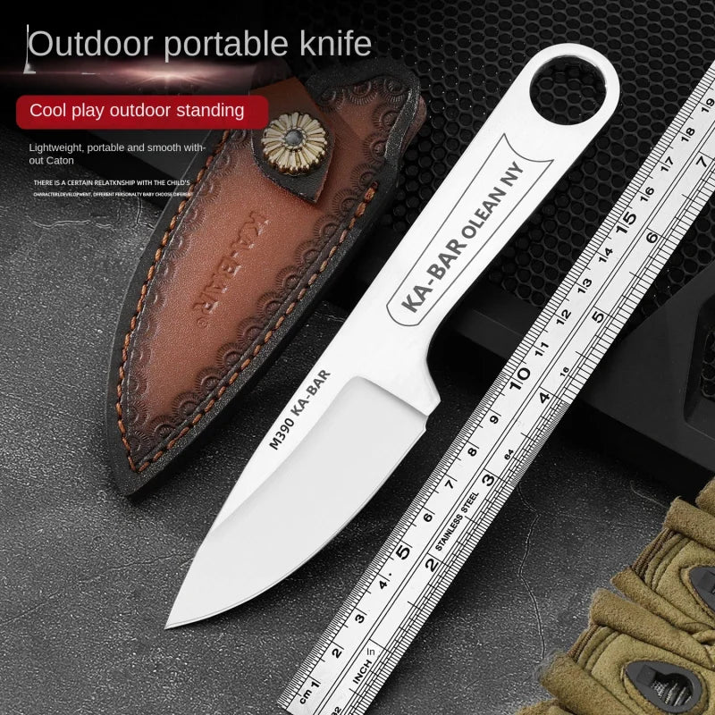 Retro KaBar Fixed Blade Knife with Sheath